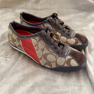 Brown and Red Melodie Sneakers